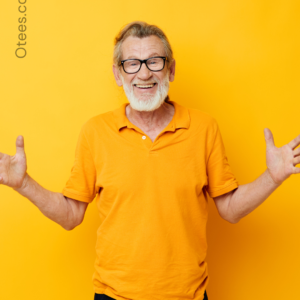 Yellow Half Sleeve Cotton Men's T-Shirt