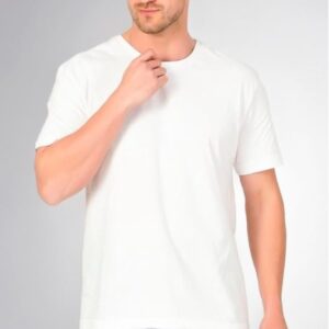 White Customized Half Sleeve Men's Cotton T-Shirt