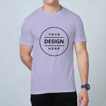 Lavender Supima Cottom Half Sleeve Men's Premium Cotton T-Shirt