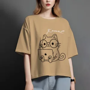 Workaholic Oversized Hip Hop Printed Women’s Half Sleeves Cotton T-Shirt