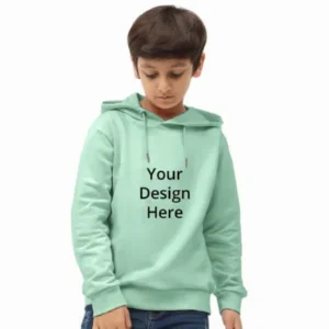 Mint Green Kid’s Cotton Hoodie