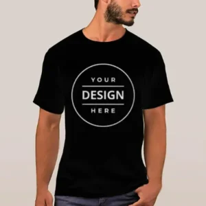 Black Half Sleeve Men's Cotton T-Shirt